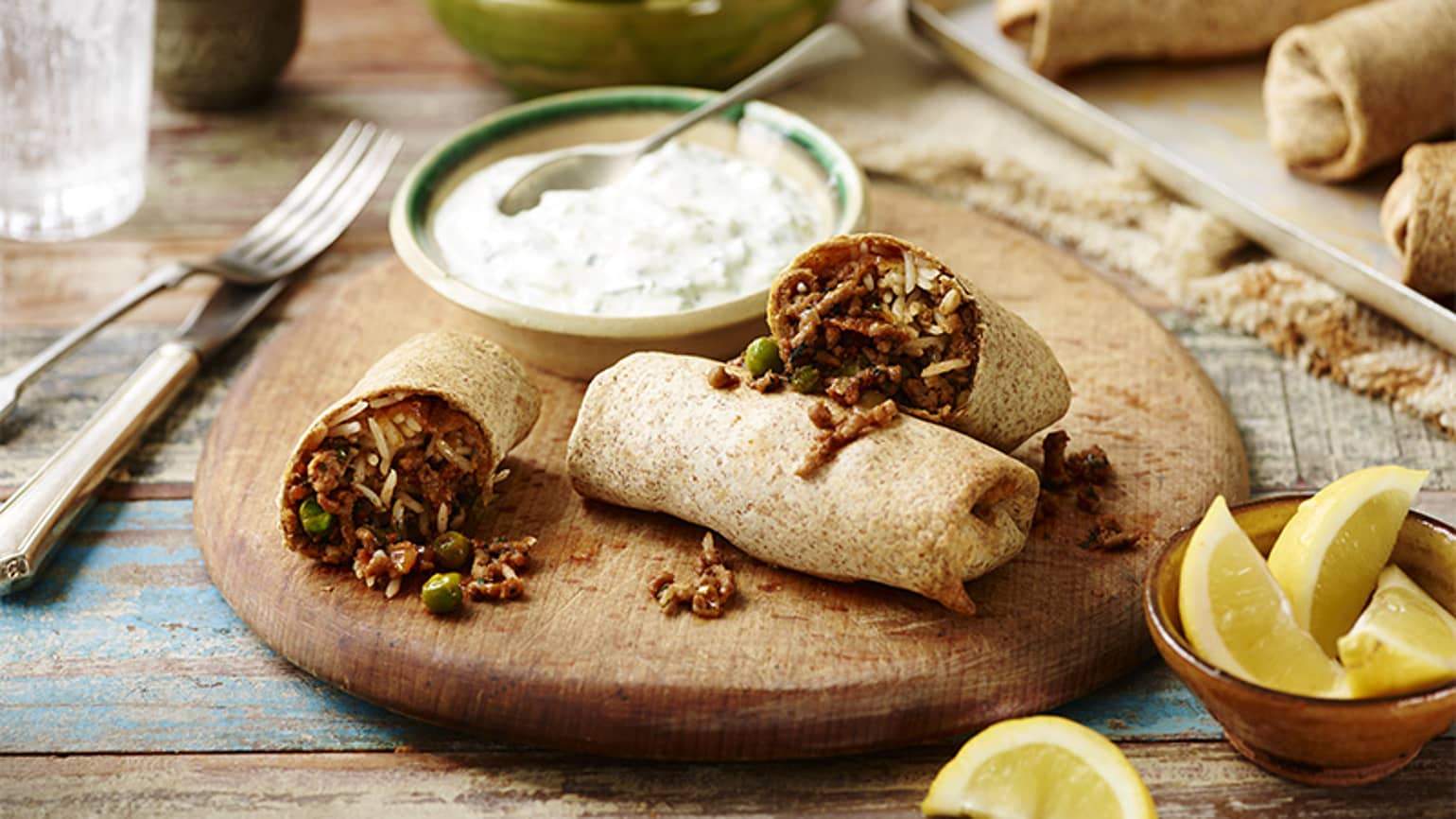 curried lamb chimichanga